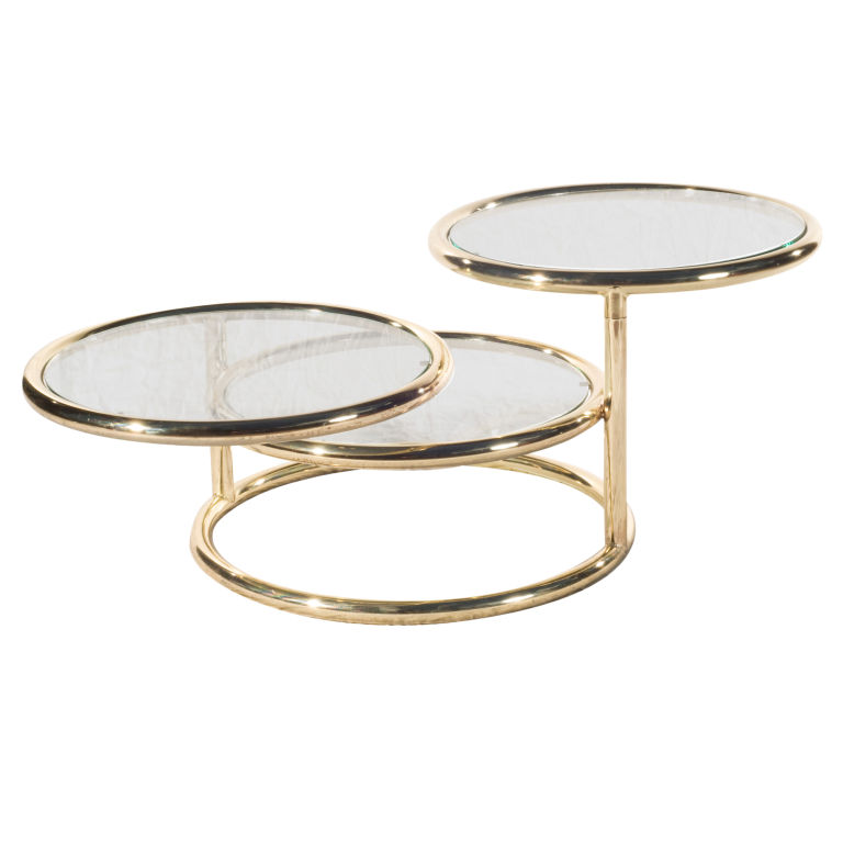 Brass Ring Table in the style of Milo Baughman - CraveModern